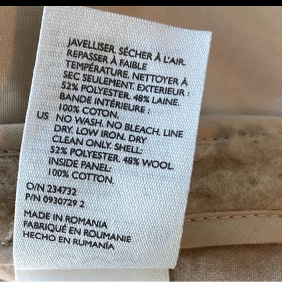 COS Womens Cream Beige Sherpa Teddy Jacket button Down Size 8 Wool Cotton blend - Picture 12 of 12